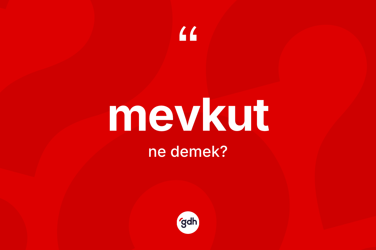 Mevkut ne demek? Mevkutun kısaca tanımı nedir?