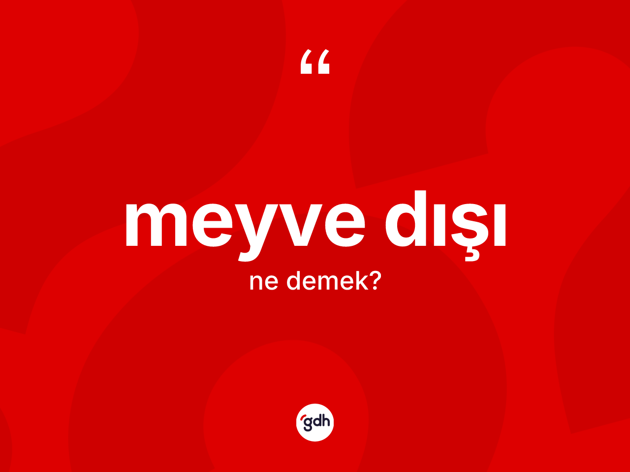 Meyve dışı kelimesinin anlamı nedir? Meyve dışının sözlükteki anlamı nedir?