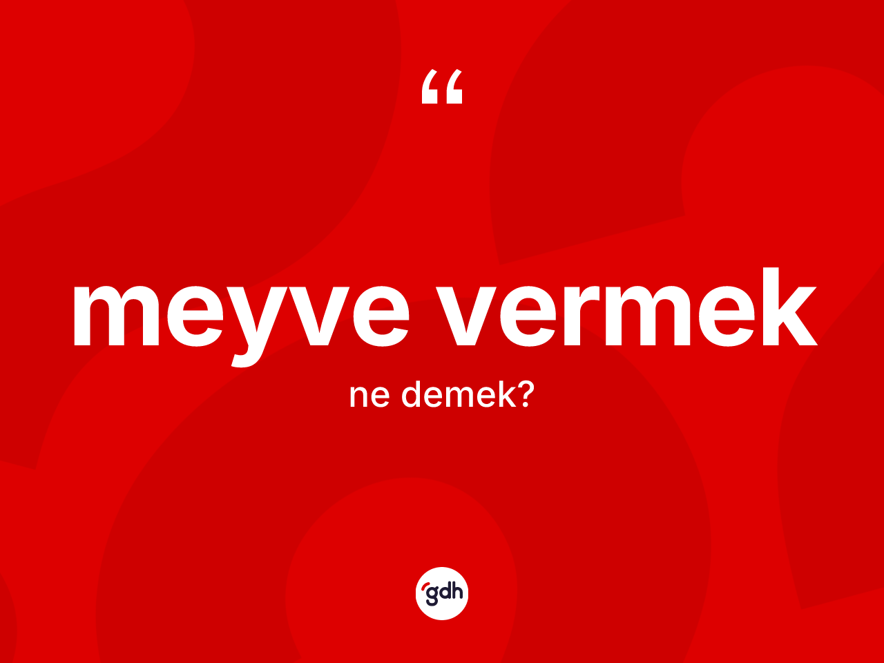 Meyve vermek ifadesinin anlamı nedir? Meyve vermek ifadesi nerede kullanılır?