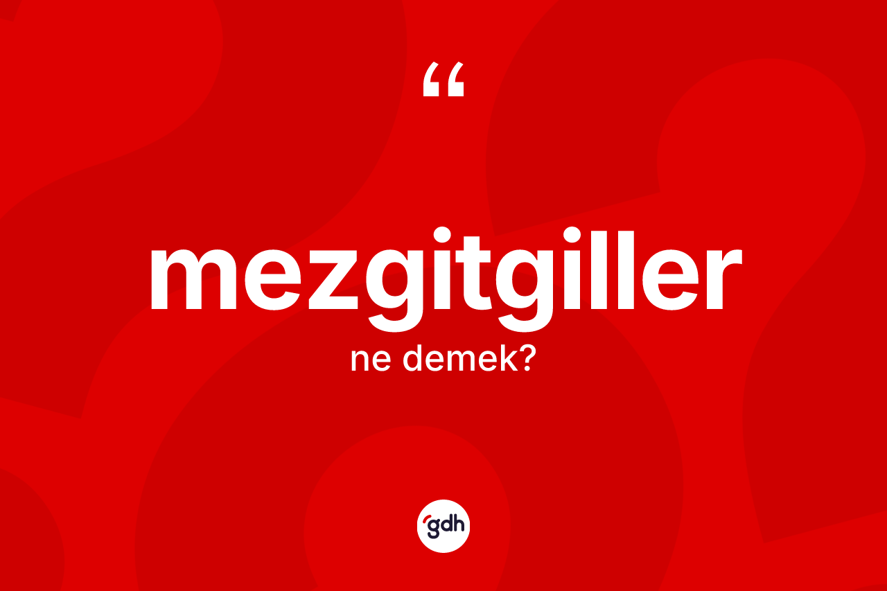 Mezgitgiller kelimesi nedir? Mezgitgillerin kısaca tanımı nedir?