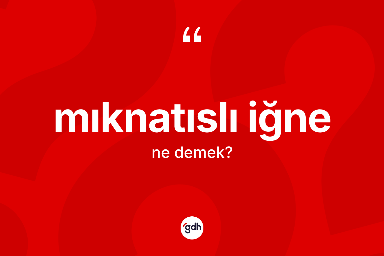 Mıknatıslı iğne ne demek?