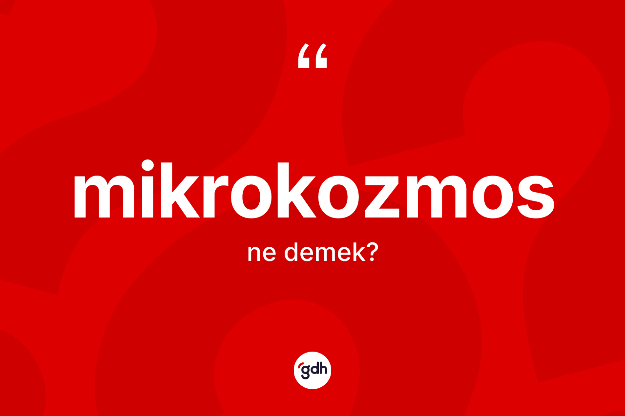 Mikrokozmos kelimesinin sözlükteki tanımı nedir? Mikrokozmos kelimesinin TDK anlamı nedir?