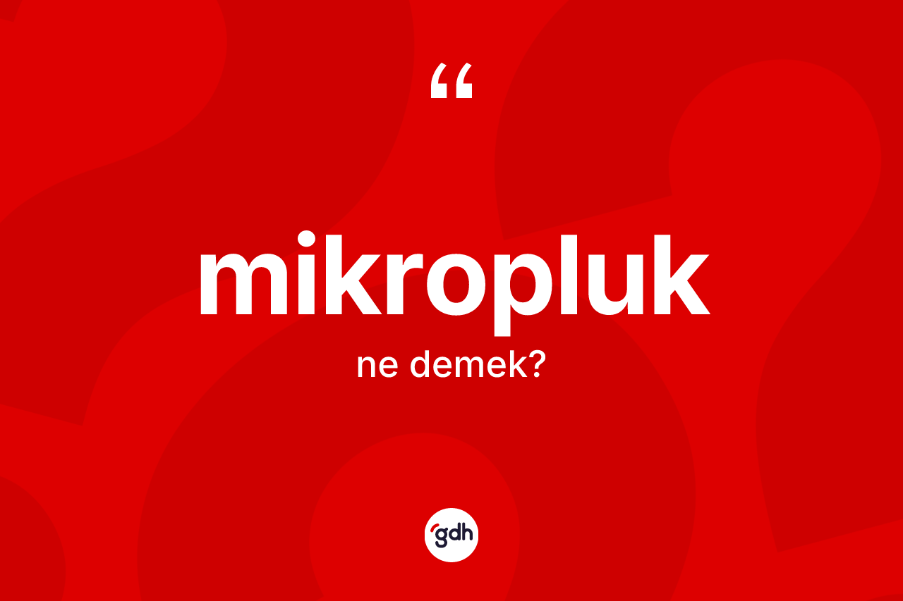 Mikropluk nedir? Mikropluk kelimesinin kaç farklı anlamı var?
