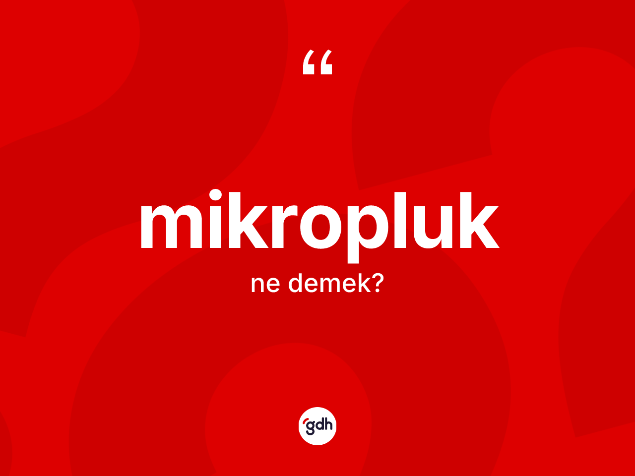Mikropluk nedir? Mikropluk kelimesinin kaç farklı anlamı var?