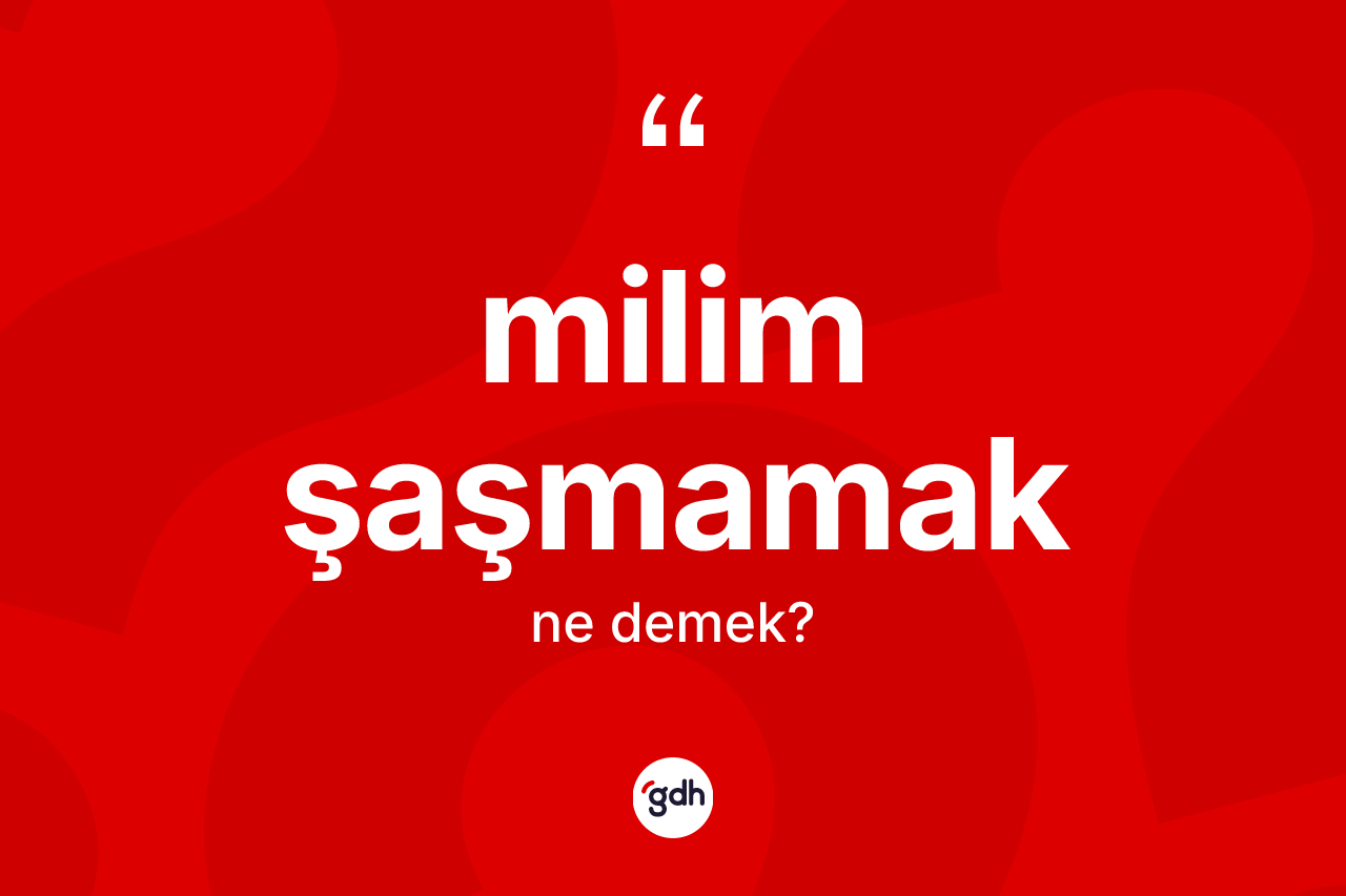 Milim şaşmamak nedir? Milim şaşmamak ifadesi nerede kullanılır?