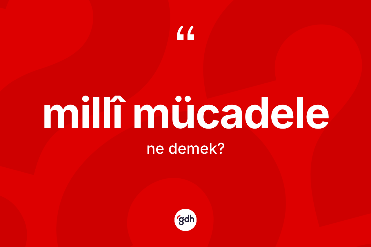 Millî mücadele kelimesinin tanımı nedir? Millî mücadelenin TDK'ya göre anlamı nedir?