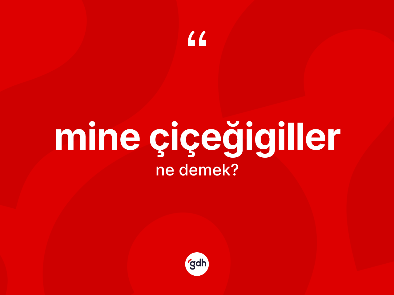 Mine çiçeğigiller kelimesinin anlamı nedir? Mine çiçeğigillerin sözlükteki anlamı nedir?