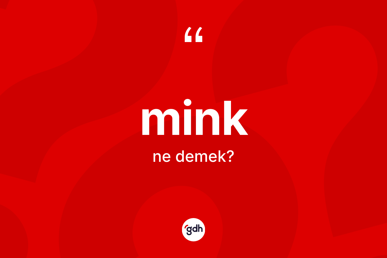 Mink ne anlama gelir? Mingin TDK'ya göre anlamı nedir?