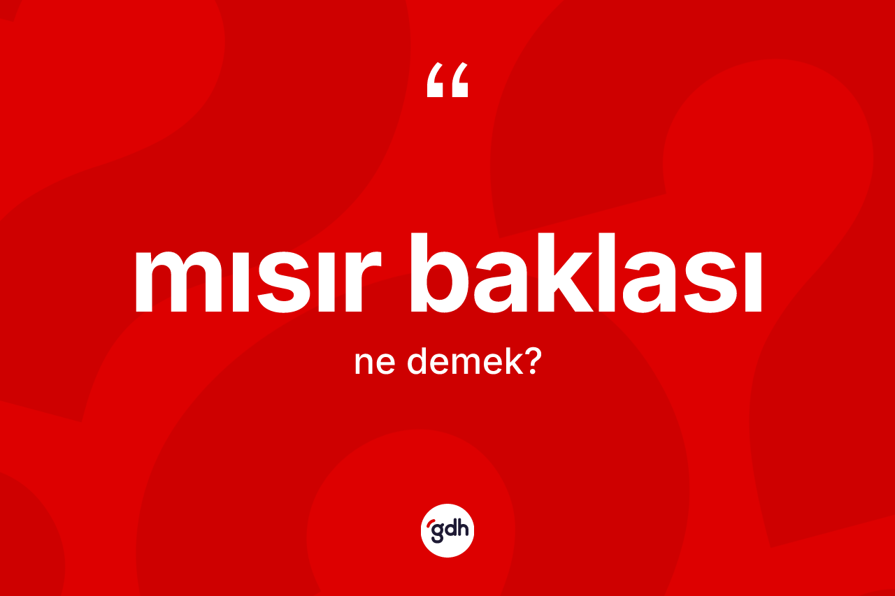 Mısır baklası kelimesinin tanımı nedir? Mısır baklasının kısaca tanımı nedir?