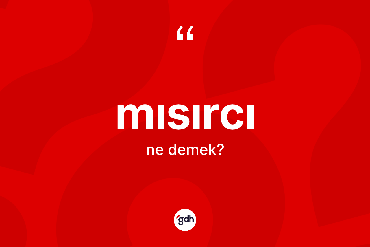 Mısırcı kelimesinin anlamı nedir? Mısırcının TDK'ya göre anlamı nedir?