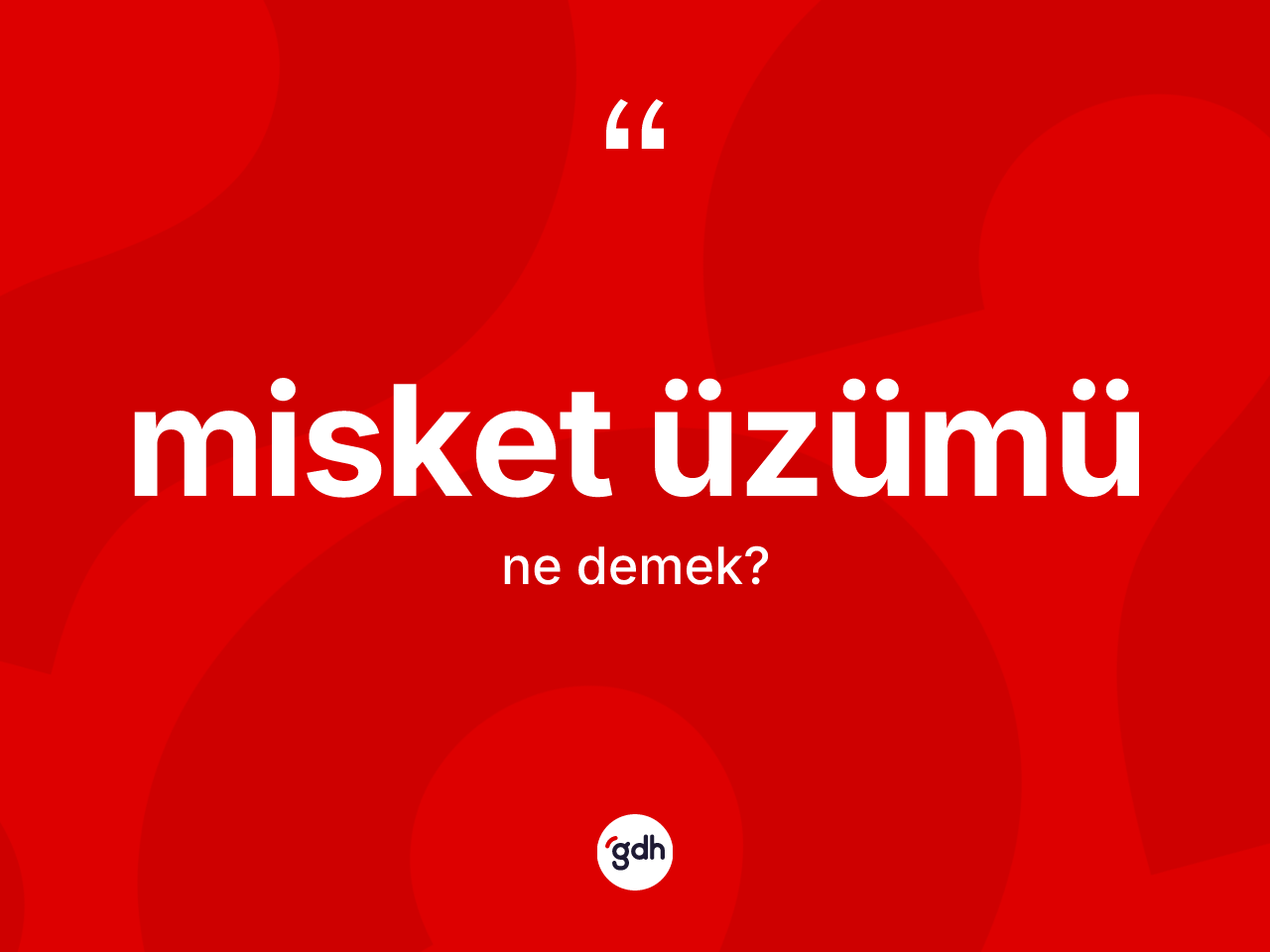 Misket üzümü kelimesinin tanımı nedir? Misket üzümünün TDK'ya göre anlamı nedir?