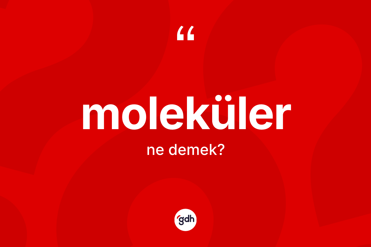 Moleküler kelimesinin tanımı nedir? Moleküler kelimesinin kaç farklı anlamı var?