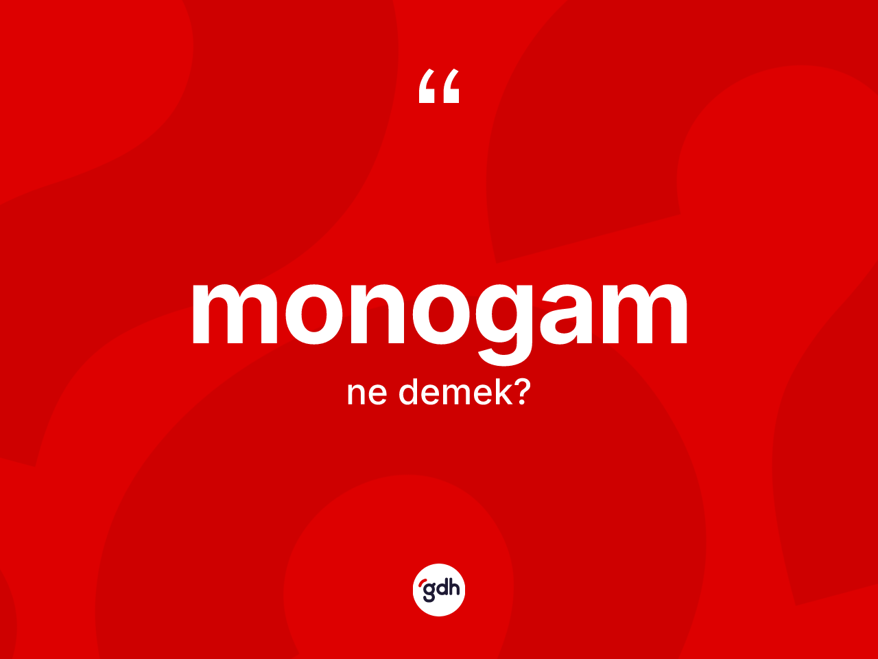 Monogam ne demek? Monogamın TDK'ya göre anlamı nedir?