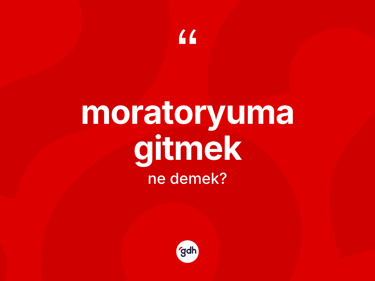 Moratoryuma gitmek ifadesinin anlamı nedir? Moratoryuma gitmek ifadesi hangi durumlarda kullanılır