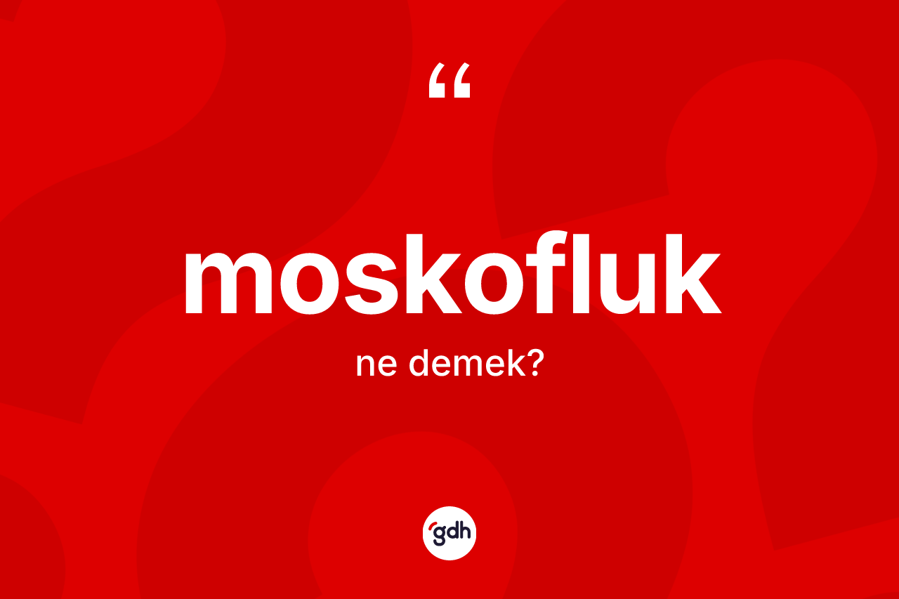 Moskofluk kelimesinin tanımı nedir? Moskofluğun sözlükteki anlamı nedir?