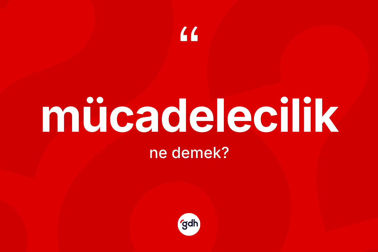 Mücadelecilik kelimesinin tanımı nedir? Mücadeleciliğin TDK'ya göre anlamı nedir?