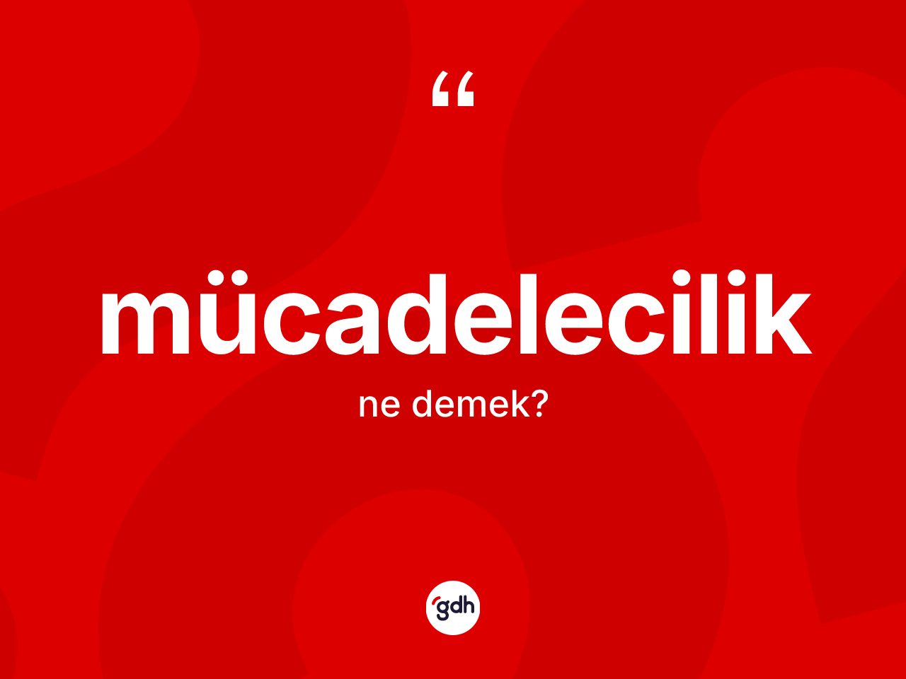 Mücadelecilik kelimesinin tanımı nedir? Mücadeleciliğin TDK'ya göre anlamı nedir?