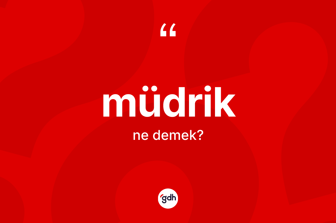 Müdrik kelimesinin anlamı nedir? Müdrik kelimesinin kaç farklı anlamı var?