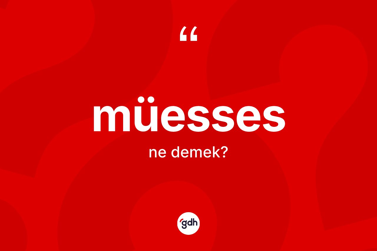 Müesses kelimesinin tanımı nedir? Müesses kelimesinin kaç farklı anlamı var?