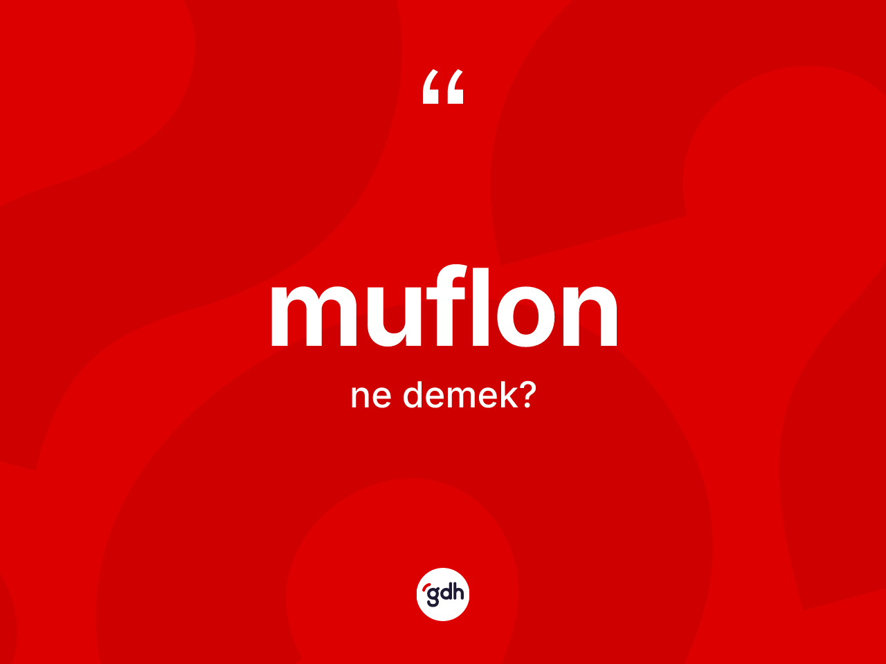Muflon ne demek? Muflonun TDK'ya göre anlamı nedir?