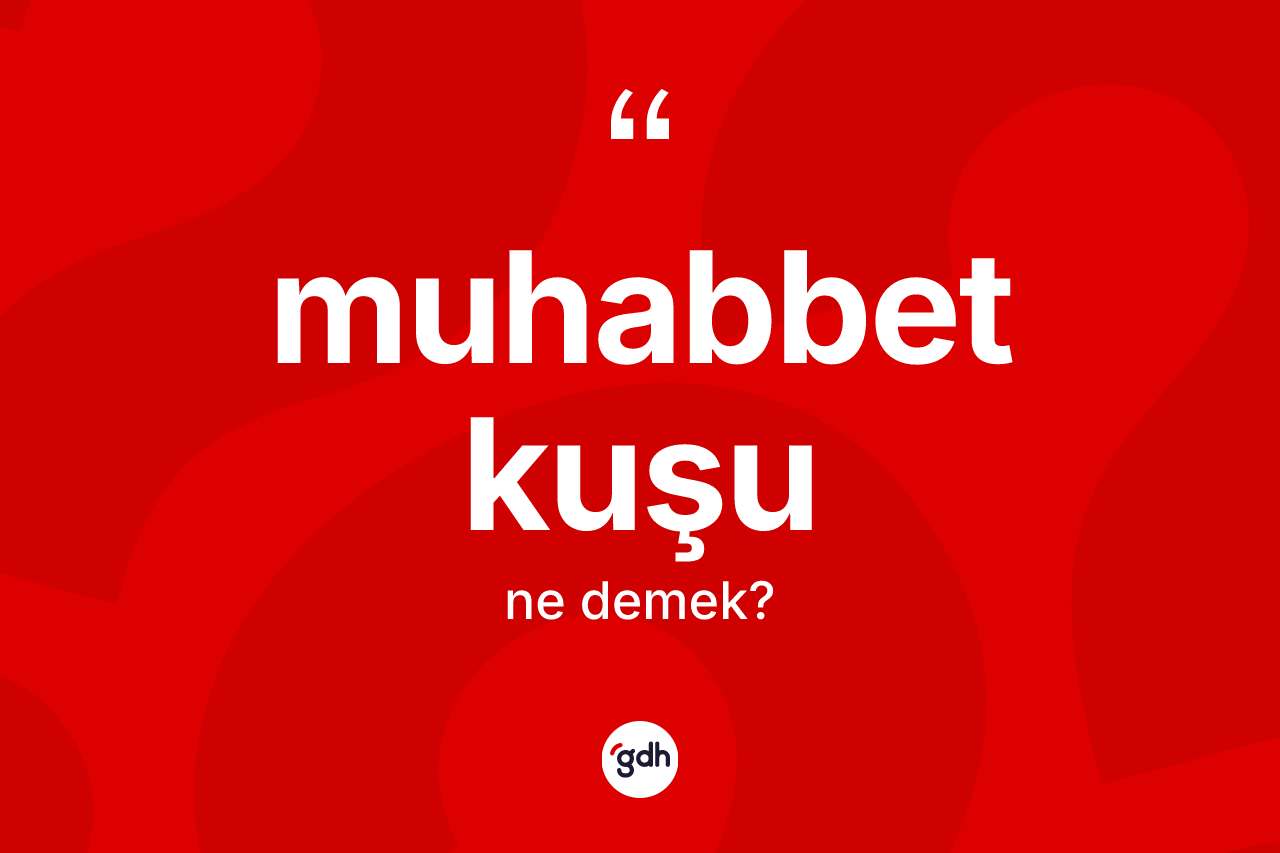 Muhabbet kuşu kelimesinin anlamı nedir?