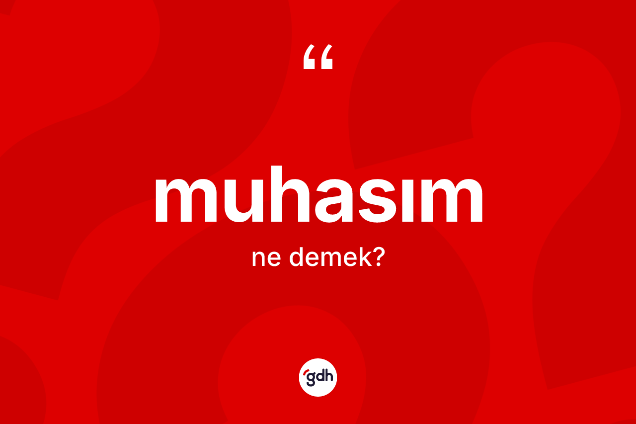 Muhasım kelimesinin anlamı nedir? Muhasım kelimesinin TDK'ya göre açıklaması nedir?