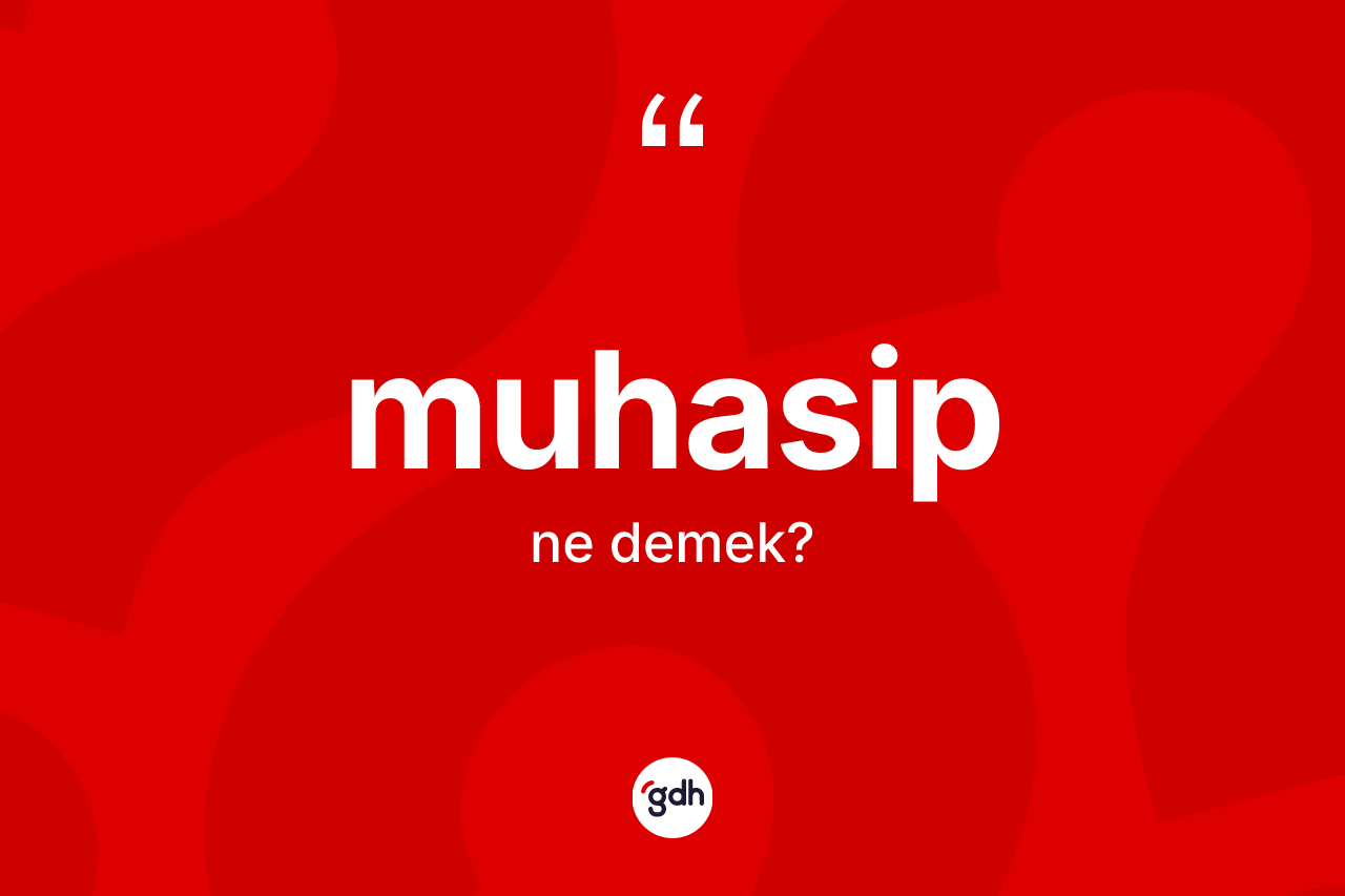 Muhasip kelimesinin anlamı nedir? Muhasibin TDK'ya göre anlamı nedir?