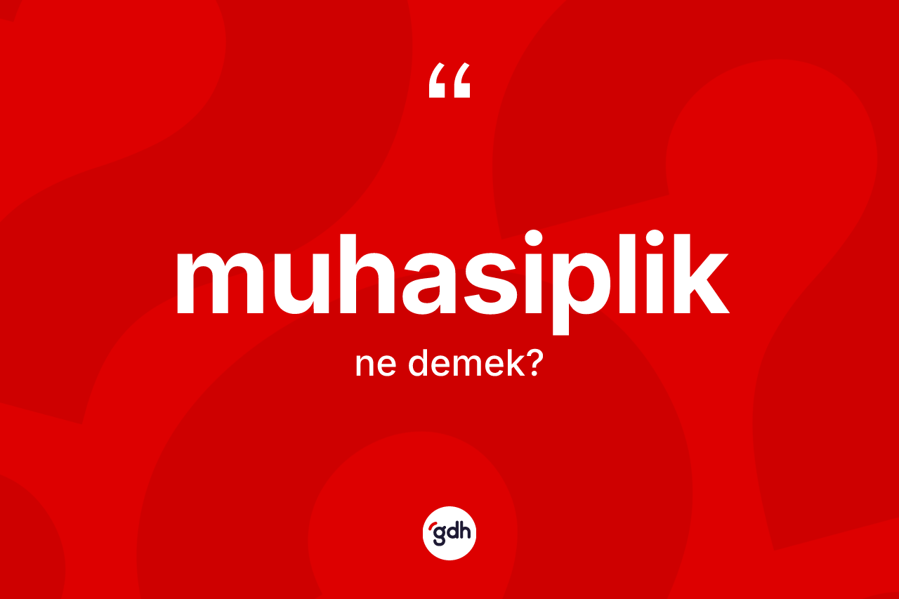 Muhasiplik kelimesinin anlamı nedir? Muhasipliğin TDK'ya göre anlamı nedir?