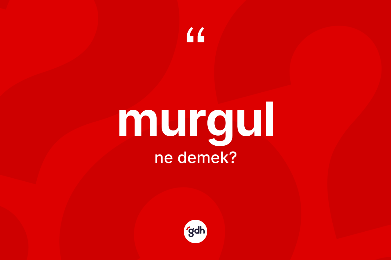 Murgul ne demek? Murgul'un TDK'ya göre anlamı nedir?