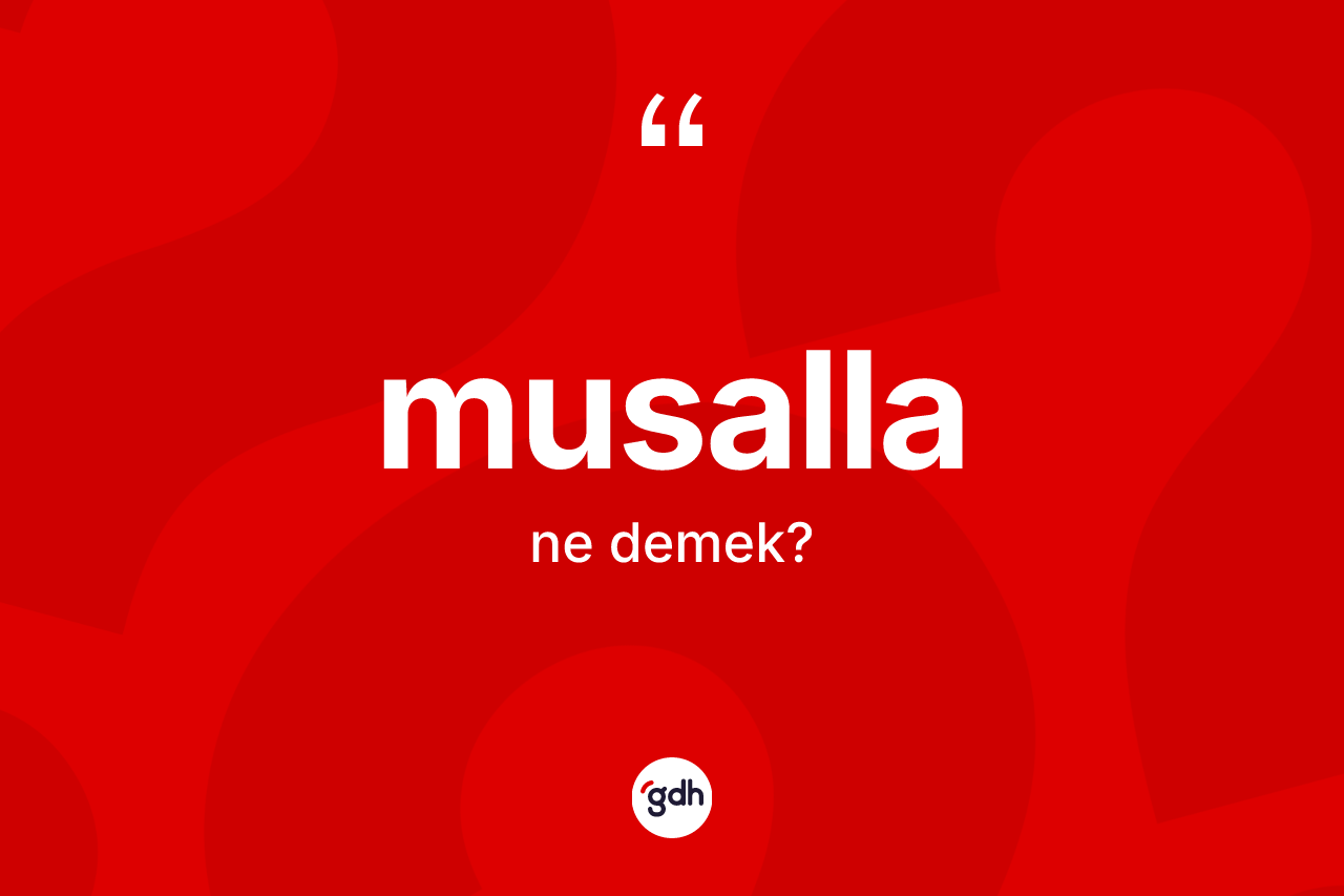 Musalla kelimesi ne anlama gelir?
