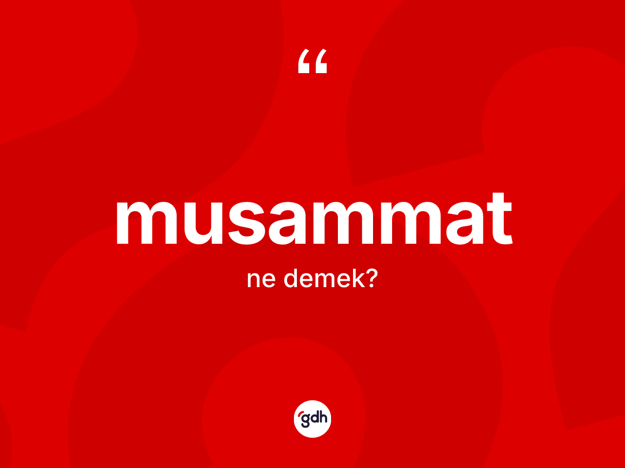 Musammat kelimesinin sözlükteki tanımı nedir? Musammatın TDK'ya göre anlamı nedir?