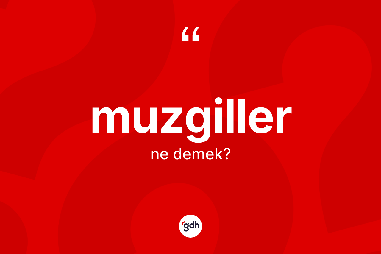 Muzgiller ne demek? Muzgillerin sözlükteki anlamı nedir?
