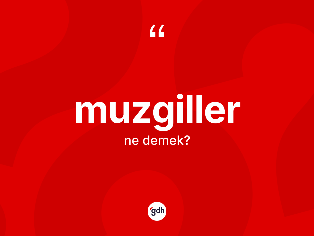 Muzgiller ne demek? Muzgillerin sözlükteki anlamı nedir?