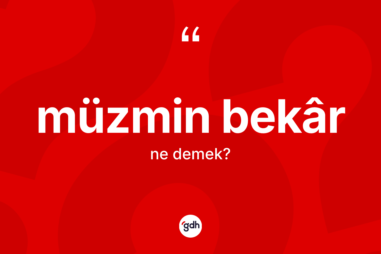 Müzmin bekâr kelimesi ne demek?