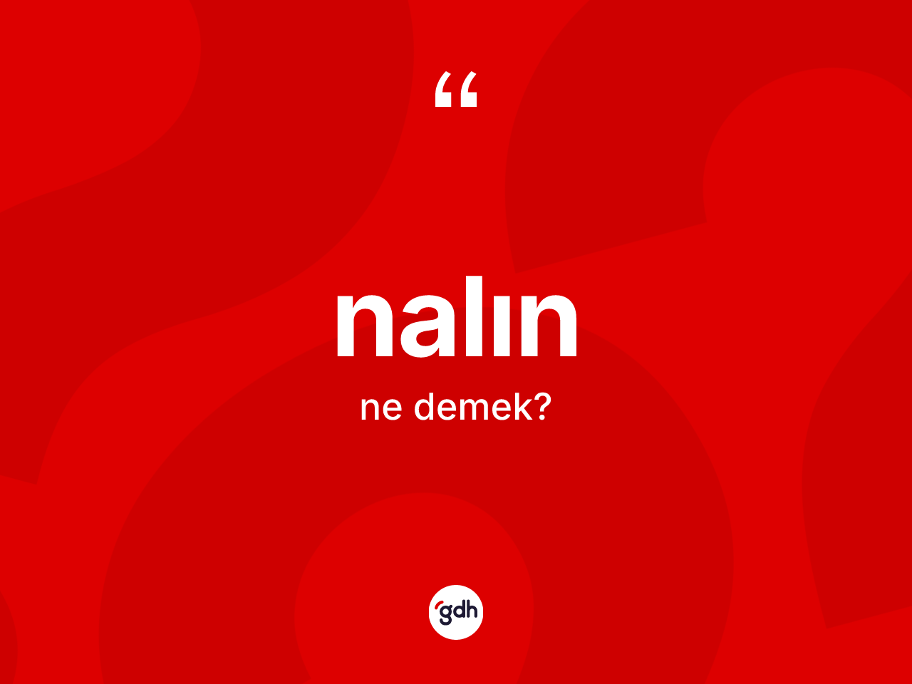 Nalın ne demek? Nalının TDK'ya göre anlamı nedir?