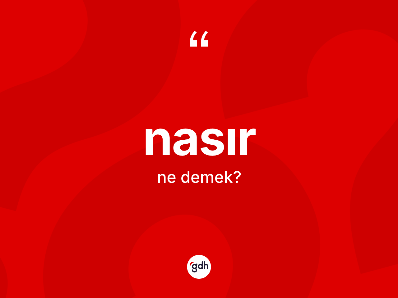 Nasır kelimesinin sözlükteki tanımı nedir? Nasırın TDK'ya göre anlamı nedir?