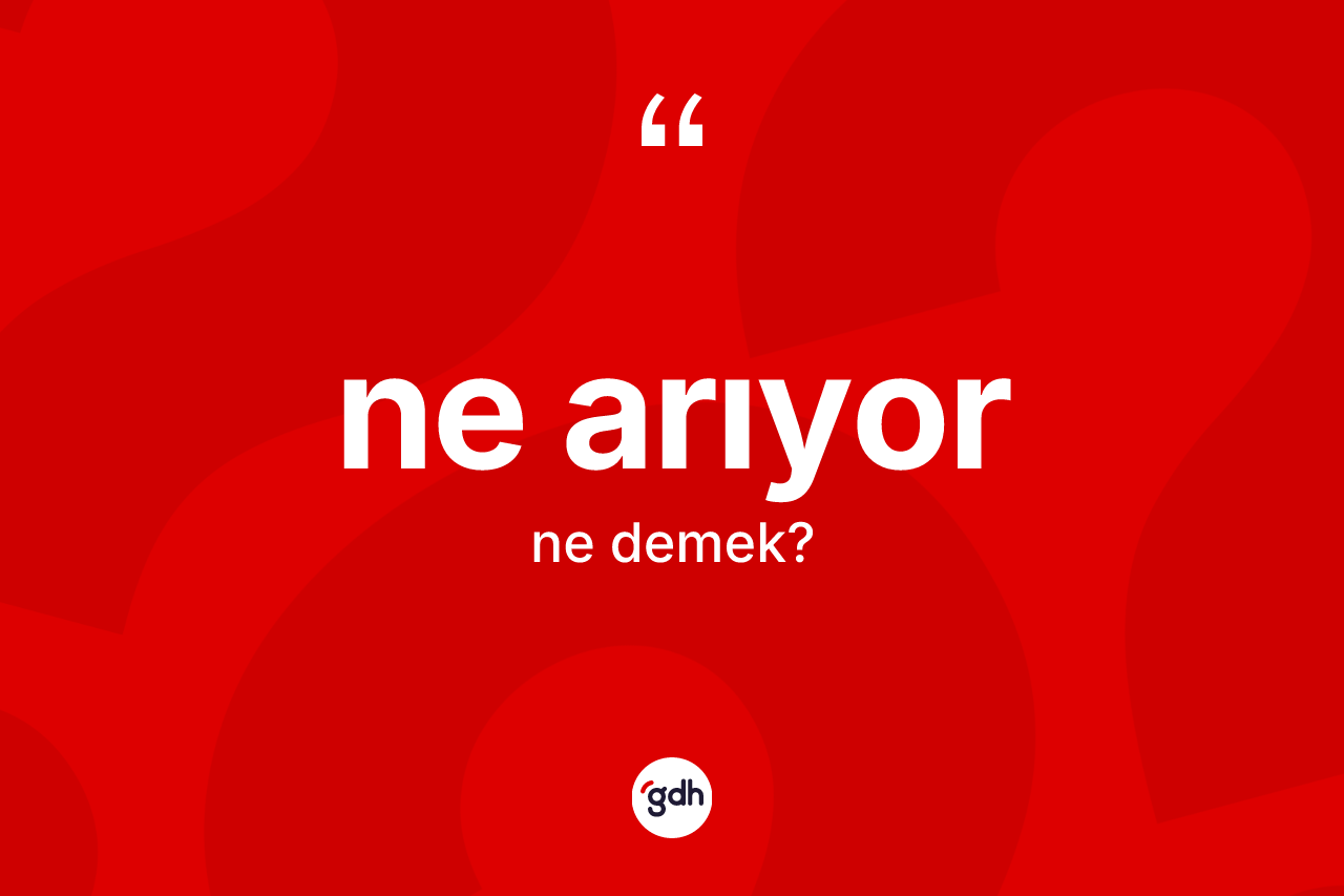 Ne arıyor ne anlama gelir?
