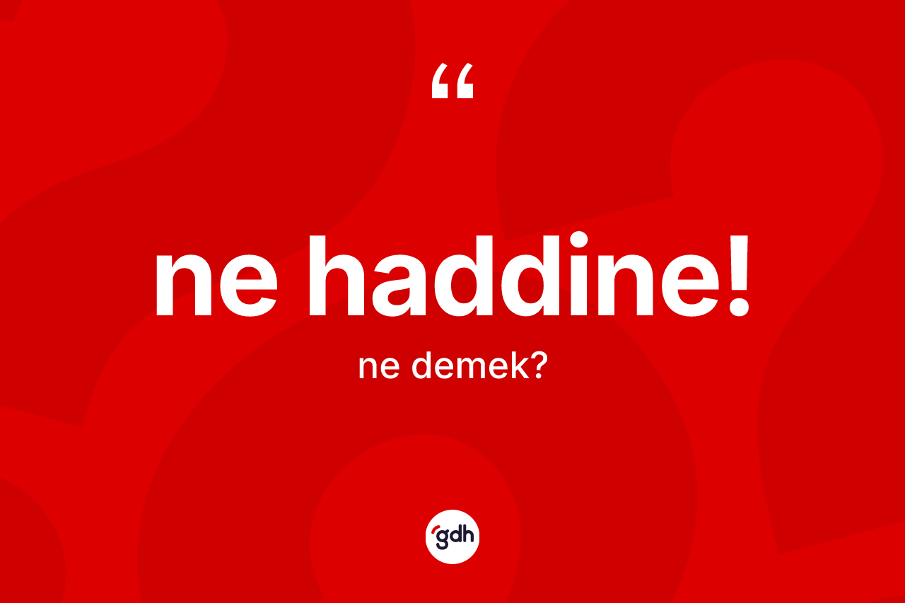 Ne haddine! ifadesi nedir? Ne haddine! ifadesinin kaç farklı anlamı var?
