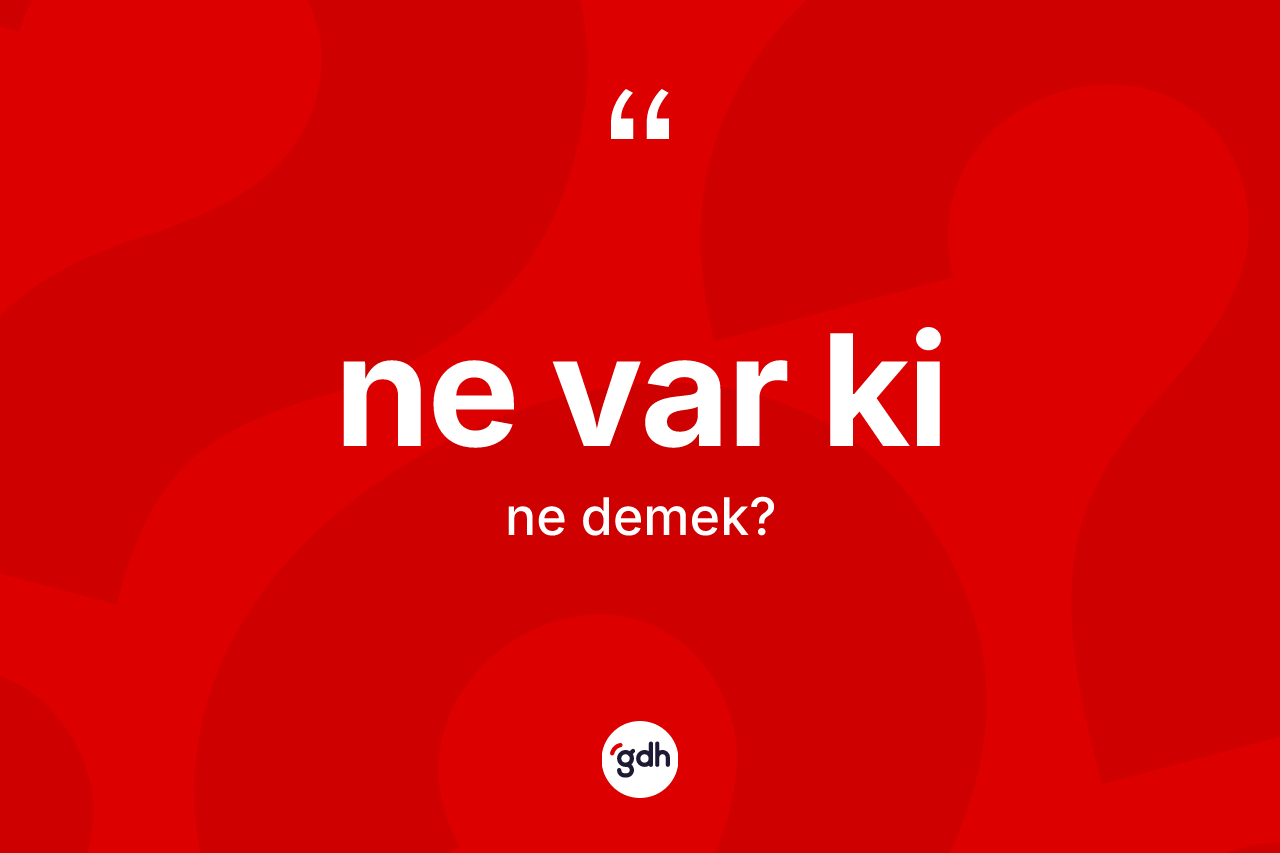 Ne var ki ifadesinin tanımı nedir?