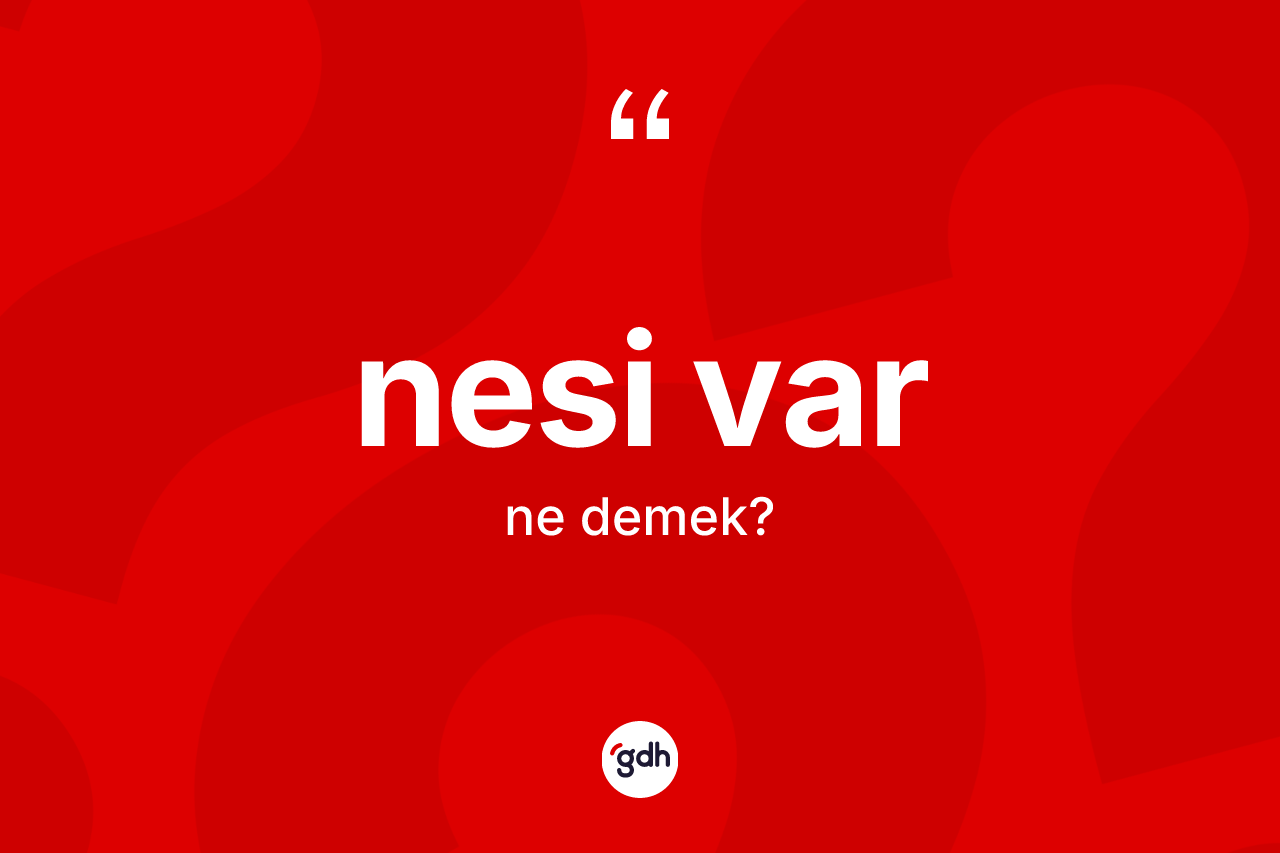 Nesi var ifadesi ne demektir?