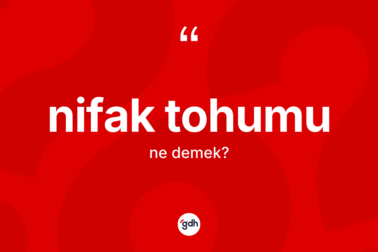 Nifak tohumu kelimesi nedir?