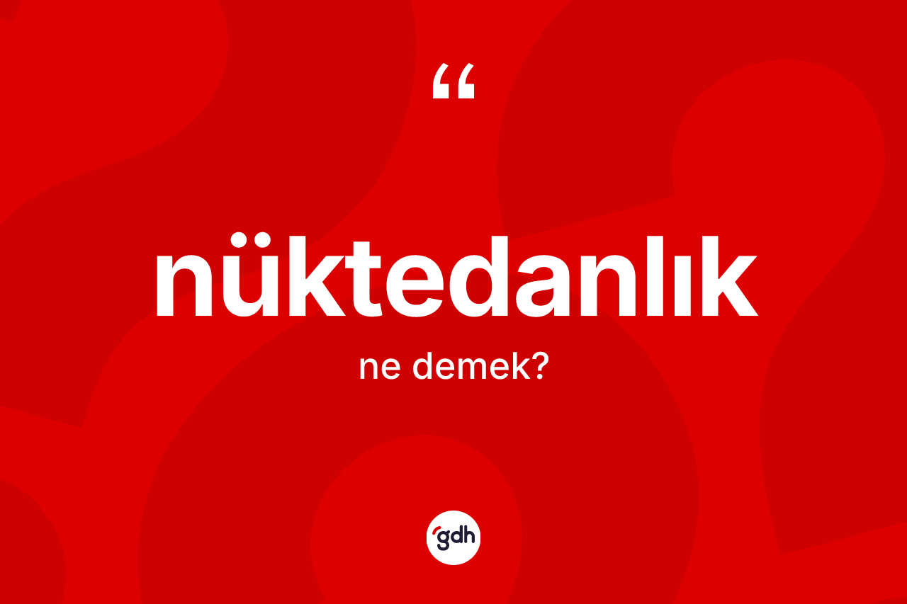 Nüktedanlık kelimesinin tanımı nedir? Nüktedanlığın TDK'ya göre anlamı nedir?