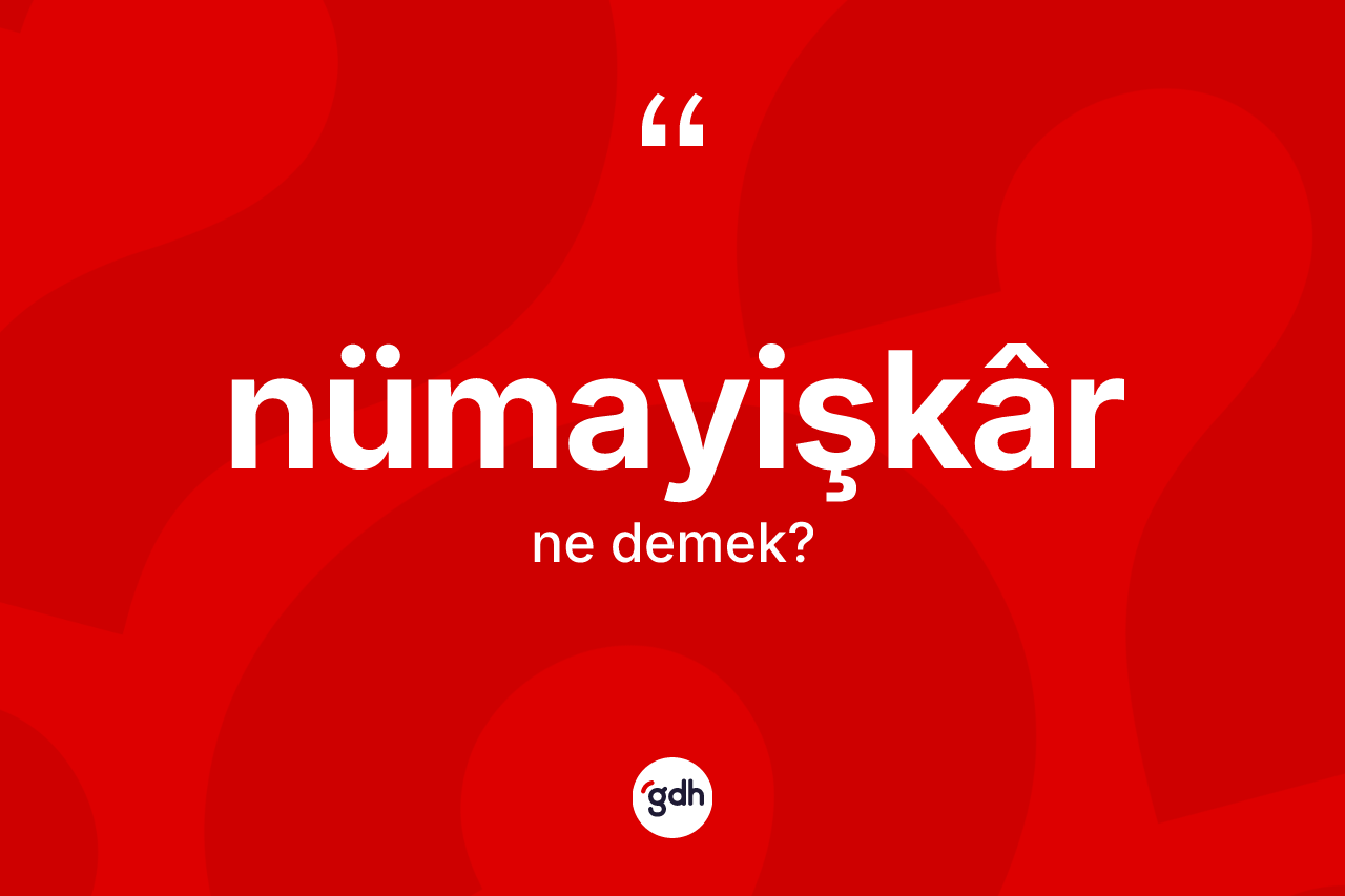 Nümayişkâr kelimesi nedir? Nümayişkâr kelimesinin TDK'ya göre açıklaması nedir?