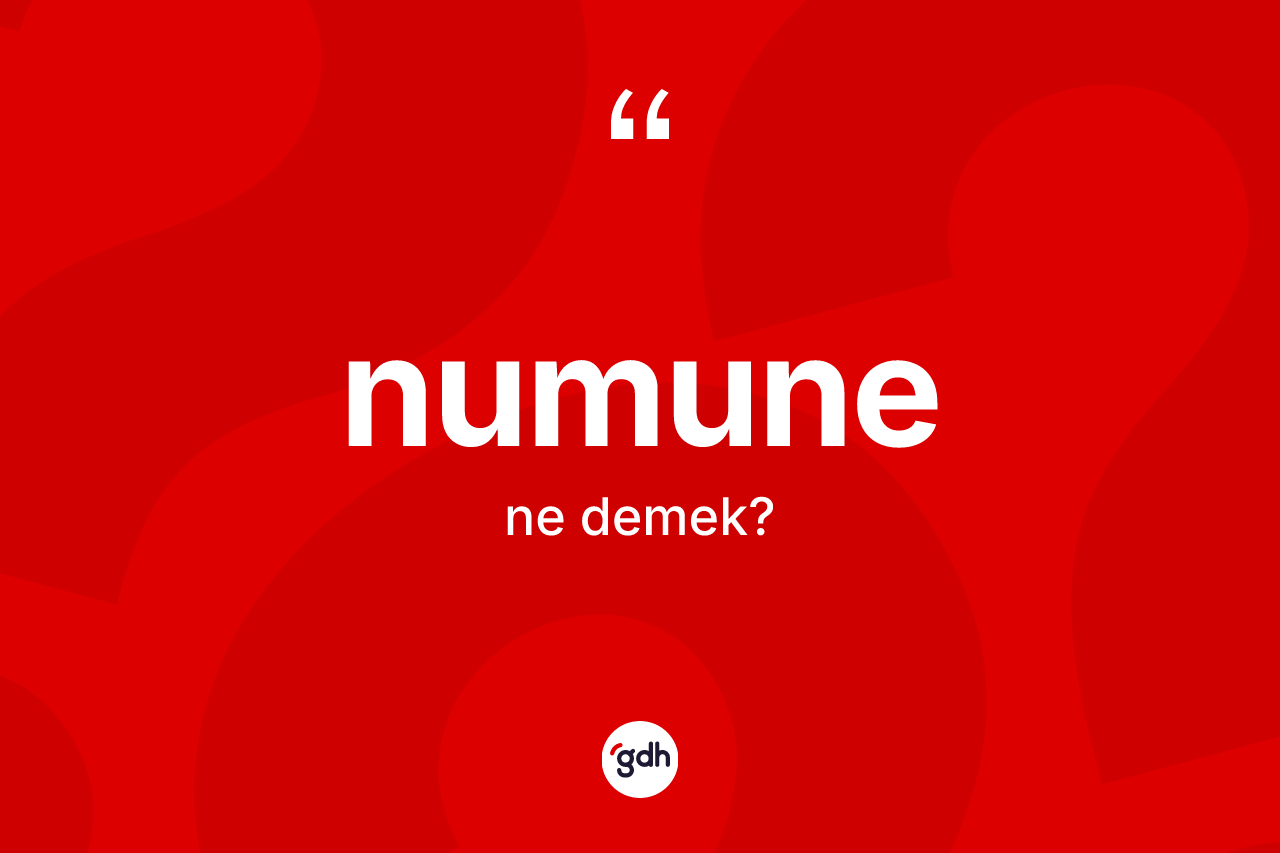 Numune kelimesi ne demek?