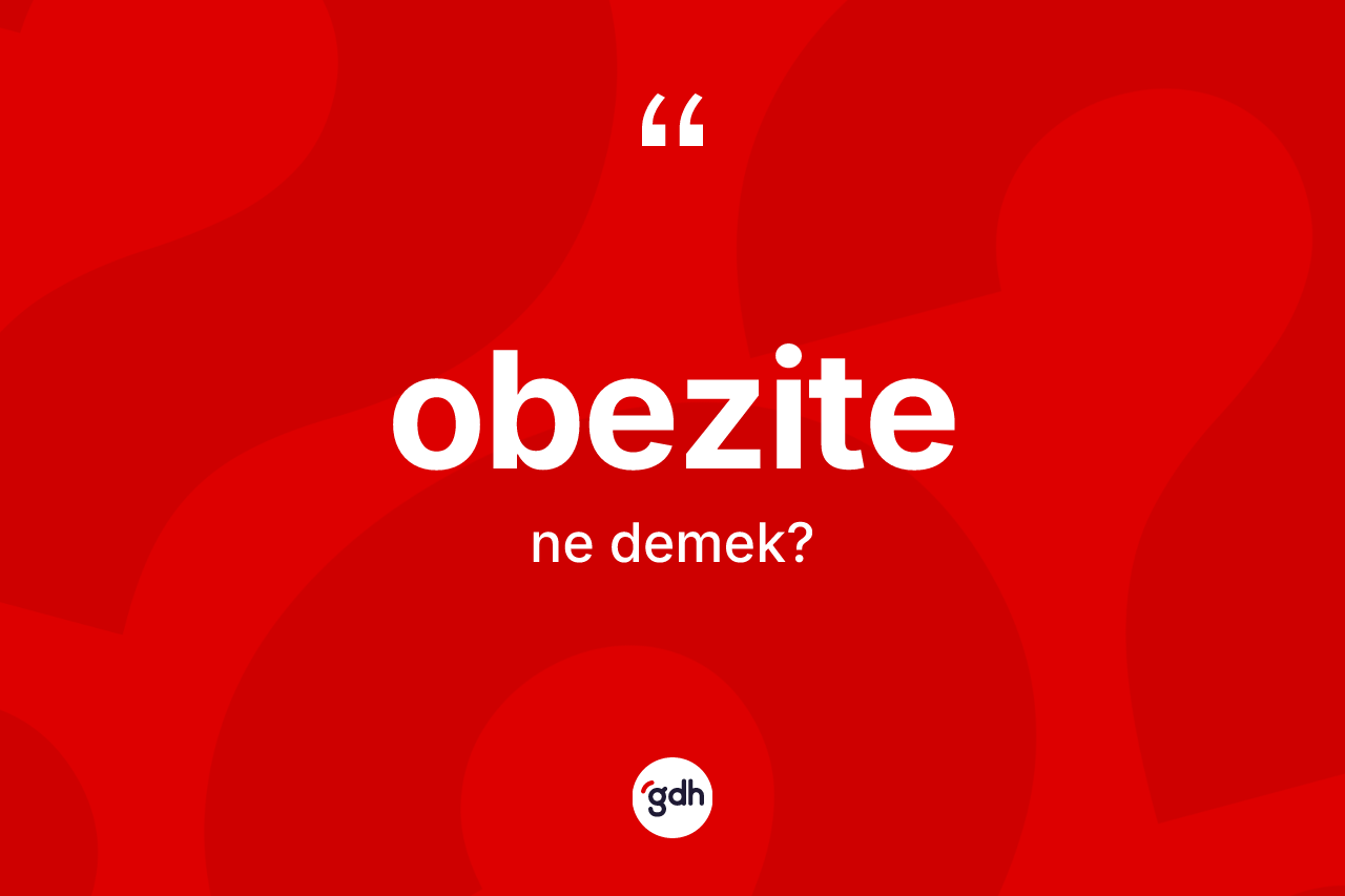 Obezite kelimesinin sözlükteki tanımı nedir? Obezitenin kısaca tanımı nedir?