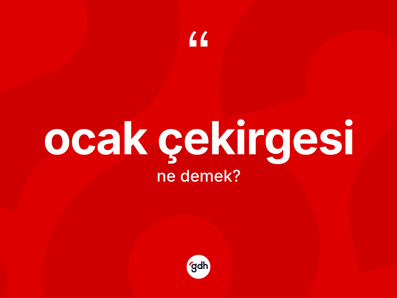 Ocak çekirgesi  kelimesinin sözlükteki tanımı nedir? Ocak çekirgesi  kelimesinin kaç farklı anlamı var?