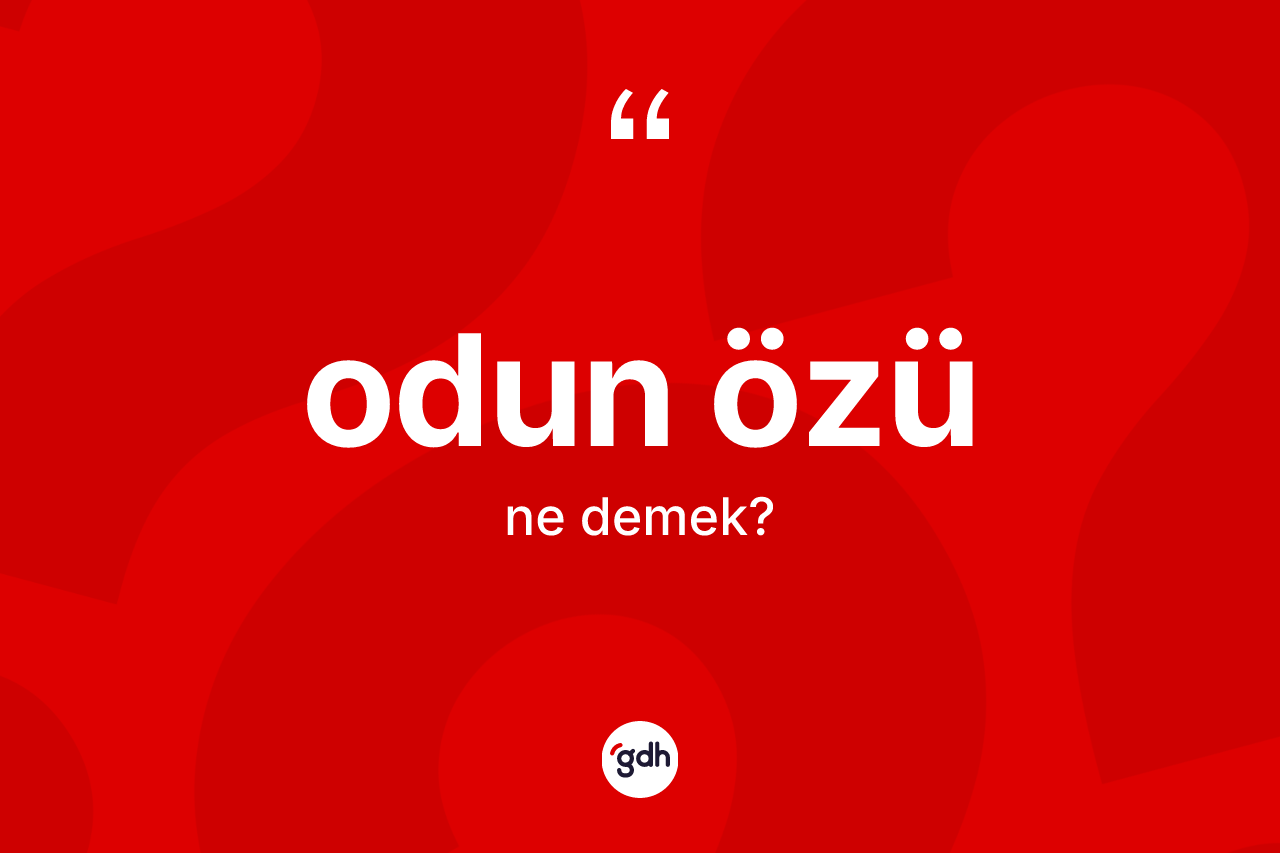 Odun özü kelimesinin anlamı nedir?