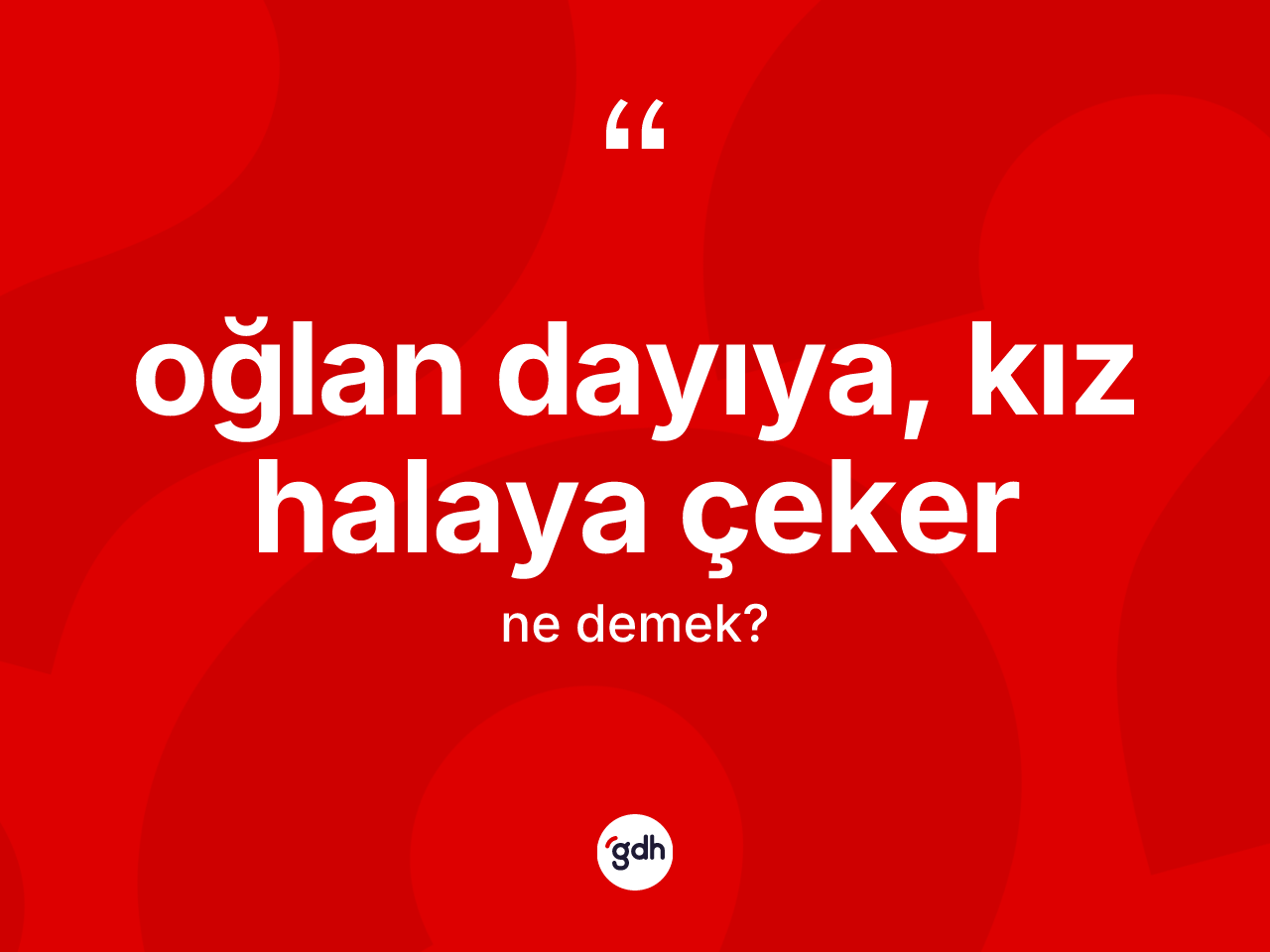 Oğlan dayıya, kız halaya çeker ifadesinin anlamı nedir? Oğlan dayıya, kız halaya çeker ifadesi hangi durumlarda kullanılır