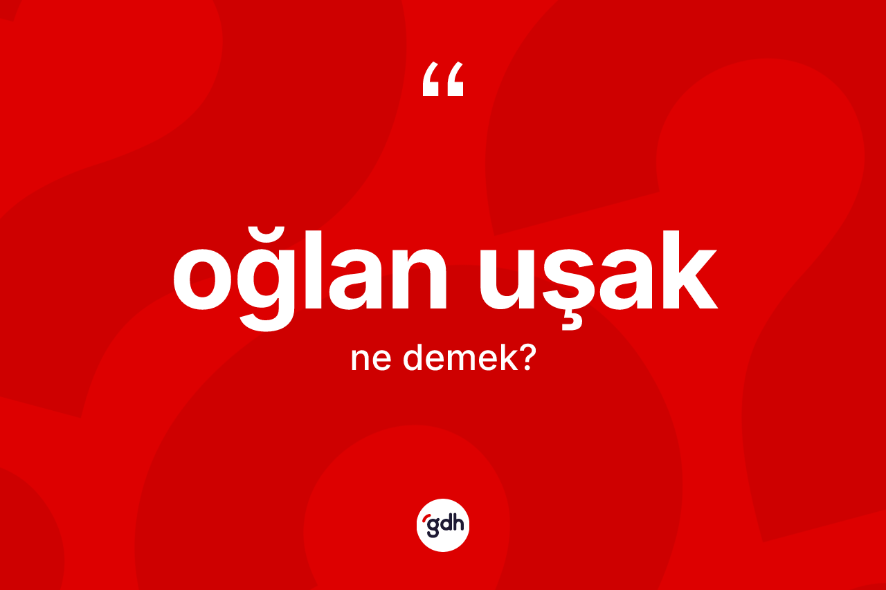 Oğlan uşak kelimesi ne demek?