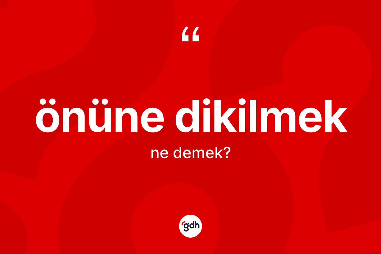 Önüne dikilmek ifadesinin anlamı nedir?